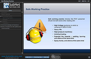 SubNet ROV Familiarisation Introductory Course Screenshot